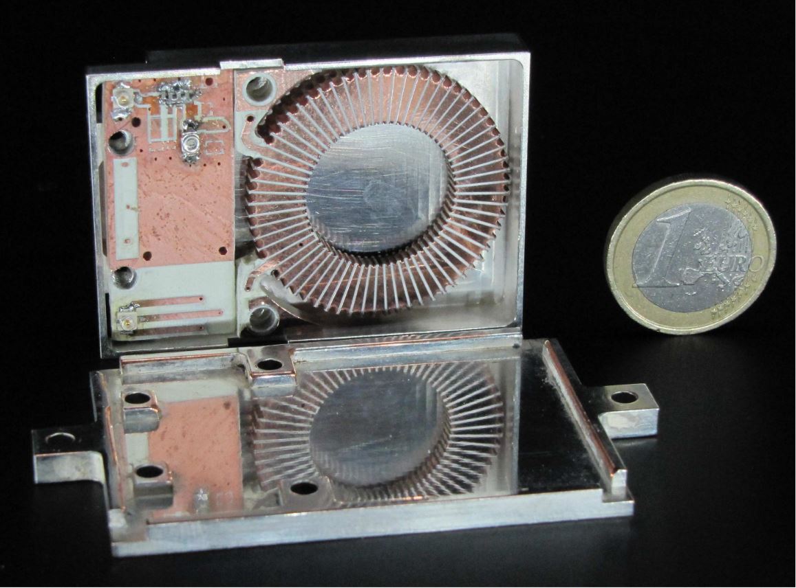 Photograph of the resonator enclosure (with a PCB coil).